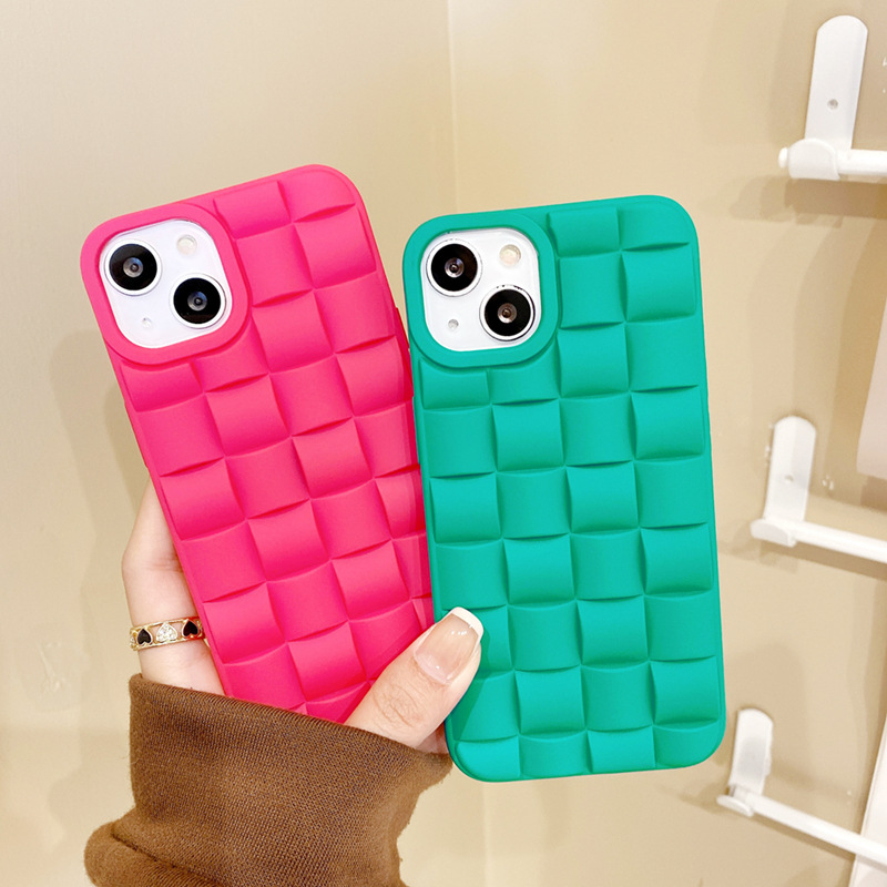 iphone13promax Phone case tpu Three-Dimensional Magic Cube Woven Pattern 14 Suitable for Apple 15 Personality shell. 
