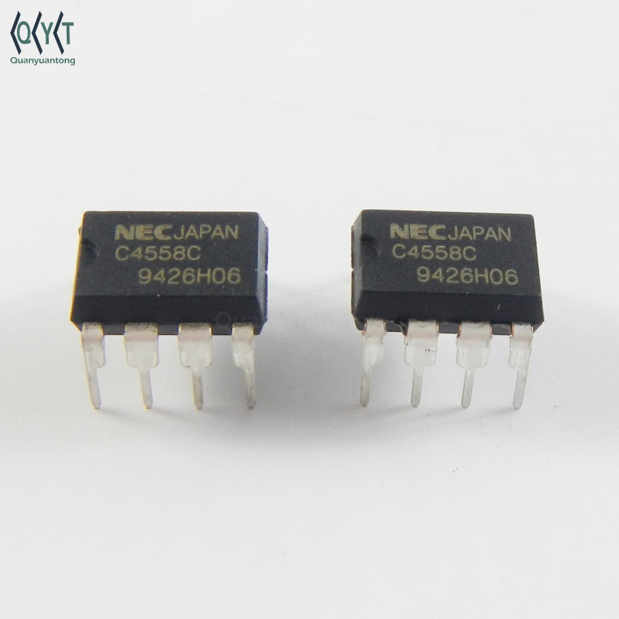 A CLASS 4558 IC 4558D IC JRC4558 JRC4558D OPAMP Chip IC 8 Pin Leads DIP-8 Dual In Line Package Chip. 