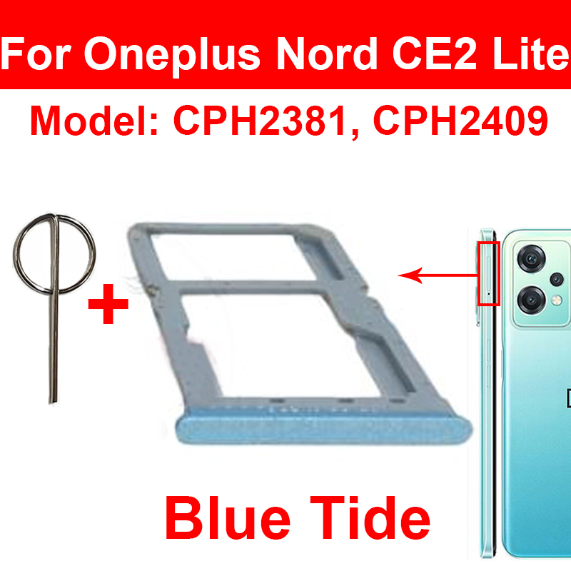Sim Tray SD Card Tray Holder Card Compatible with Oneplus 1+ Nord 3 Nord CE2 Lite CE3 Lite Nord N20 N30 With Sim Ejector Pin Replacement Part. 