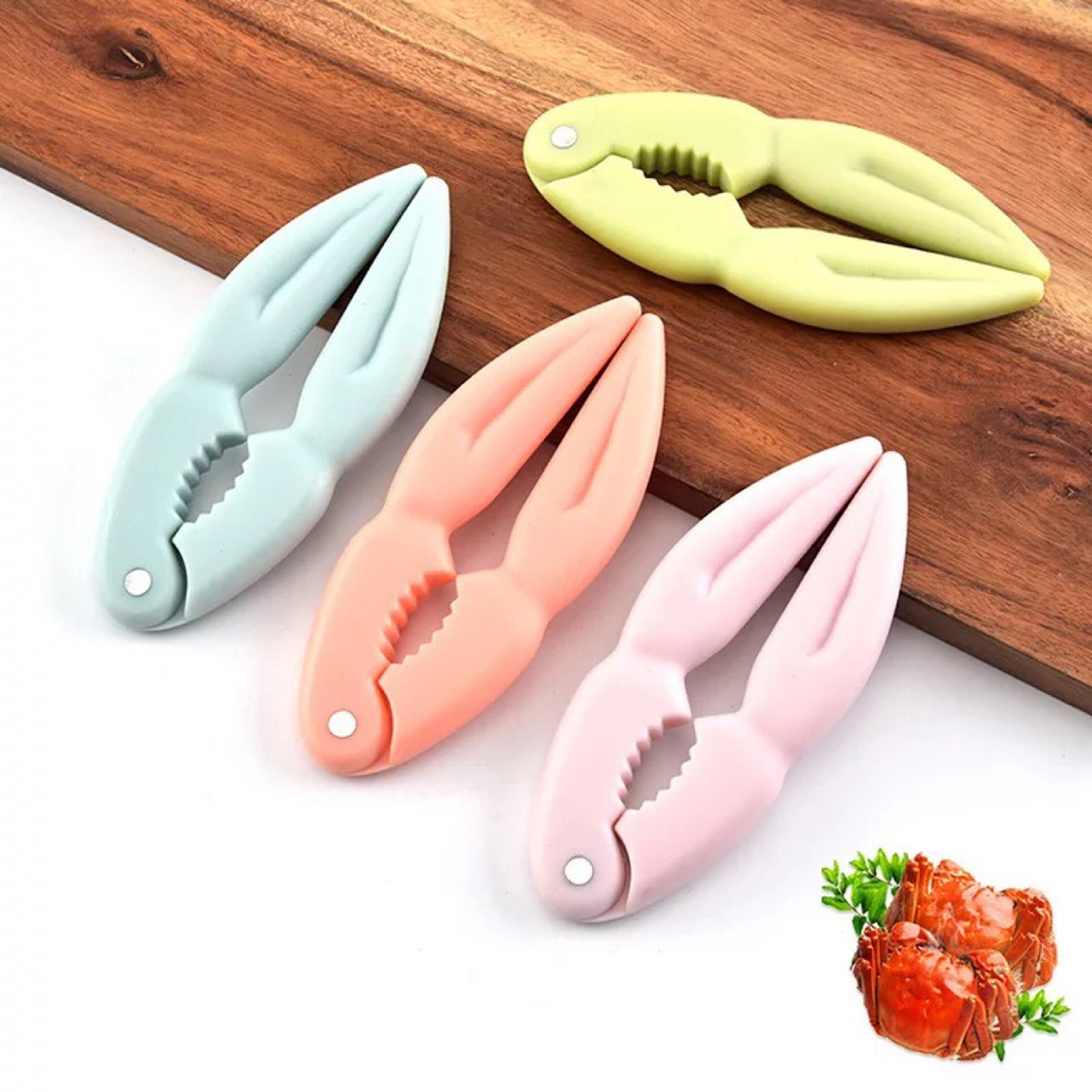 Lobster Cracker Portable Seafood Shell Opener Set for Easy Eating 4pcs Crab Cracker Tool for Lobster Crab. 