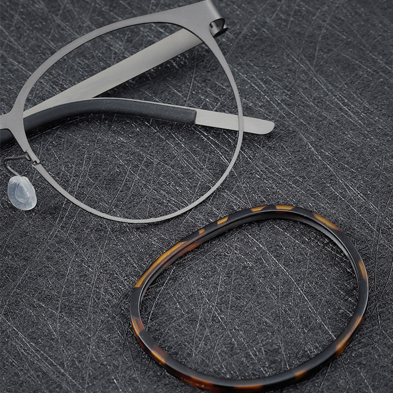 Denmark Brand Screwless Design Pure Titanium Glasses Mirror Ring Separation Frame Men Myopia Optical Prescription Eyeglasses. 