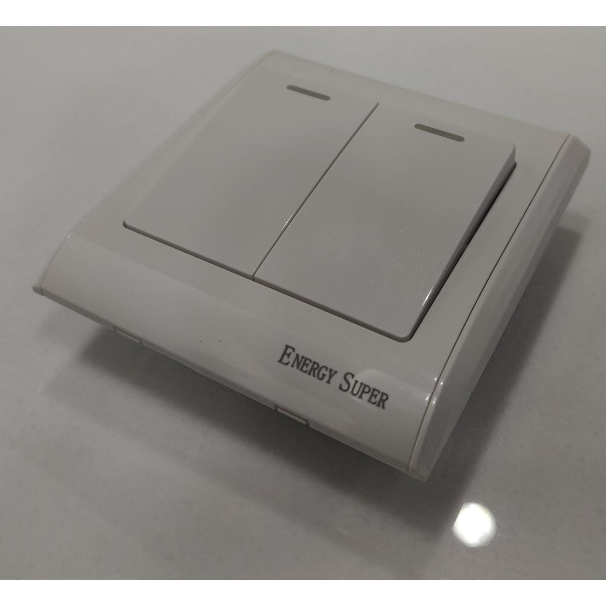 Energy Super VIP 10A Two Gang 2 Way Prime Caliber Off White Electrical Wall Switch