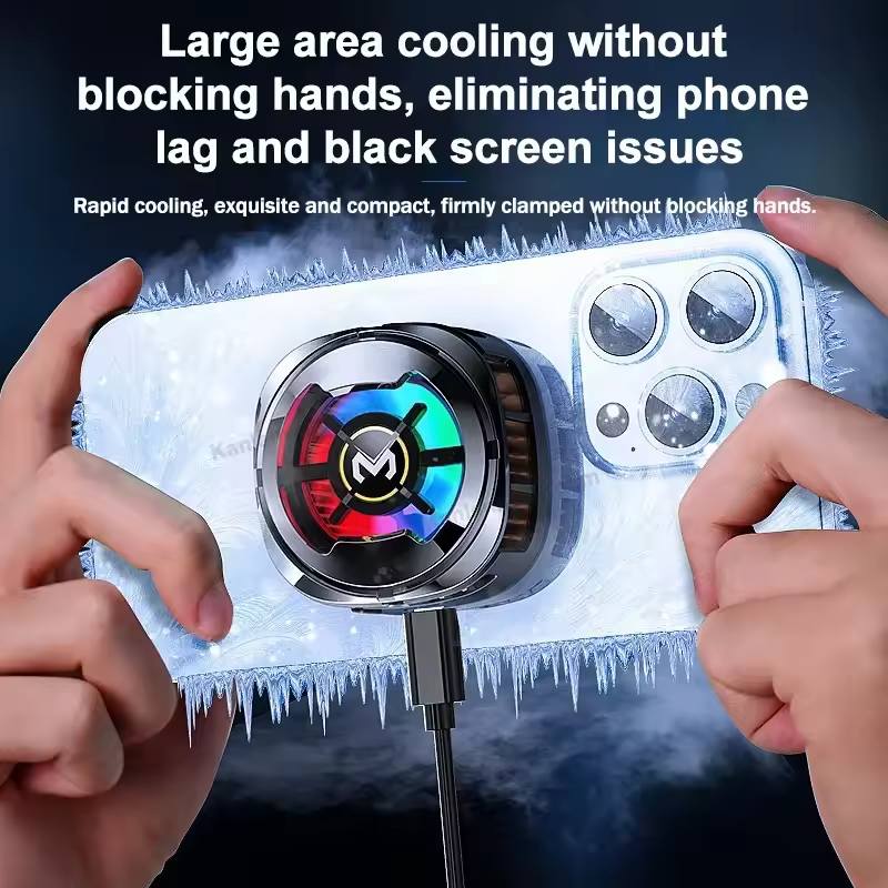 MEMO CX06 Mobile Phone Cooler Freeze Semiconductor Cooling Fan Radiator for IOS Android Magnetic/Back Clip 2 IN 1 Cool Heat Sink. 
