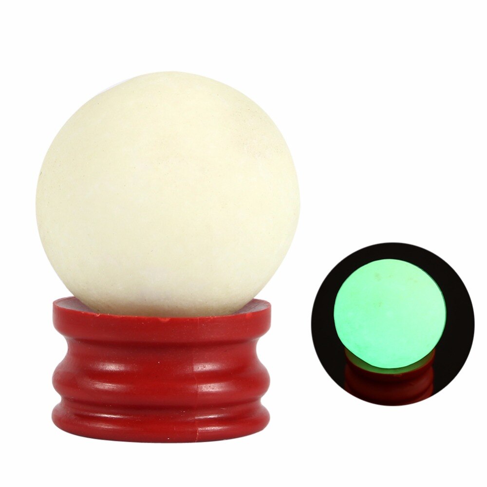 【Hey my home】35mm Natural Stone Green Glow in the Dark Calcite Glow Luminous Crystal Ball With Base The Dark Round Ball Hot. 