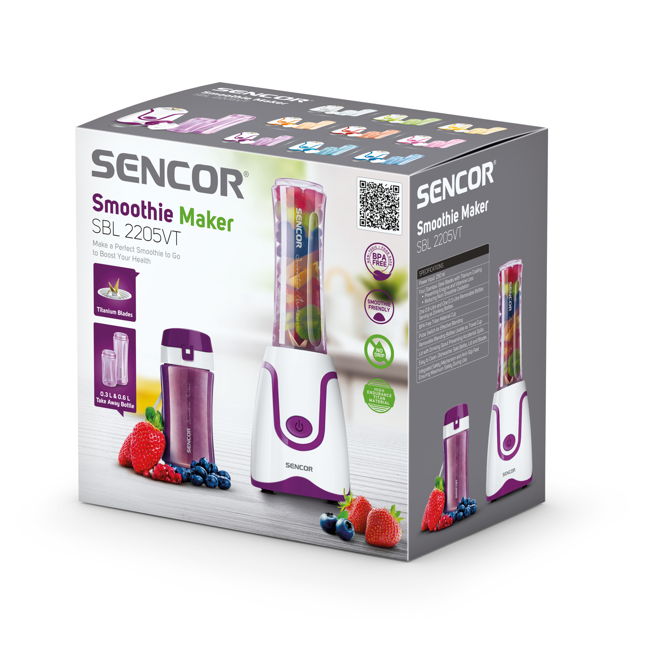 Sencor SBL-2205VT Smoothie Maker | Mini Juicer Blender. 