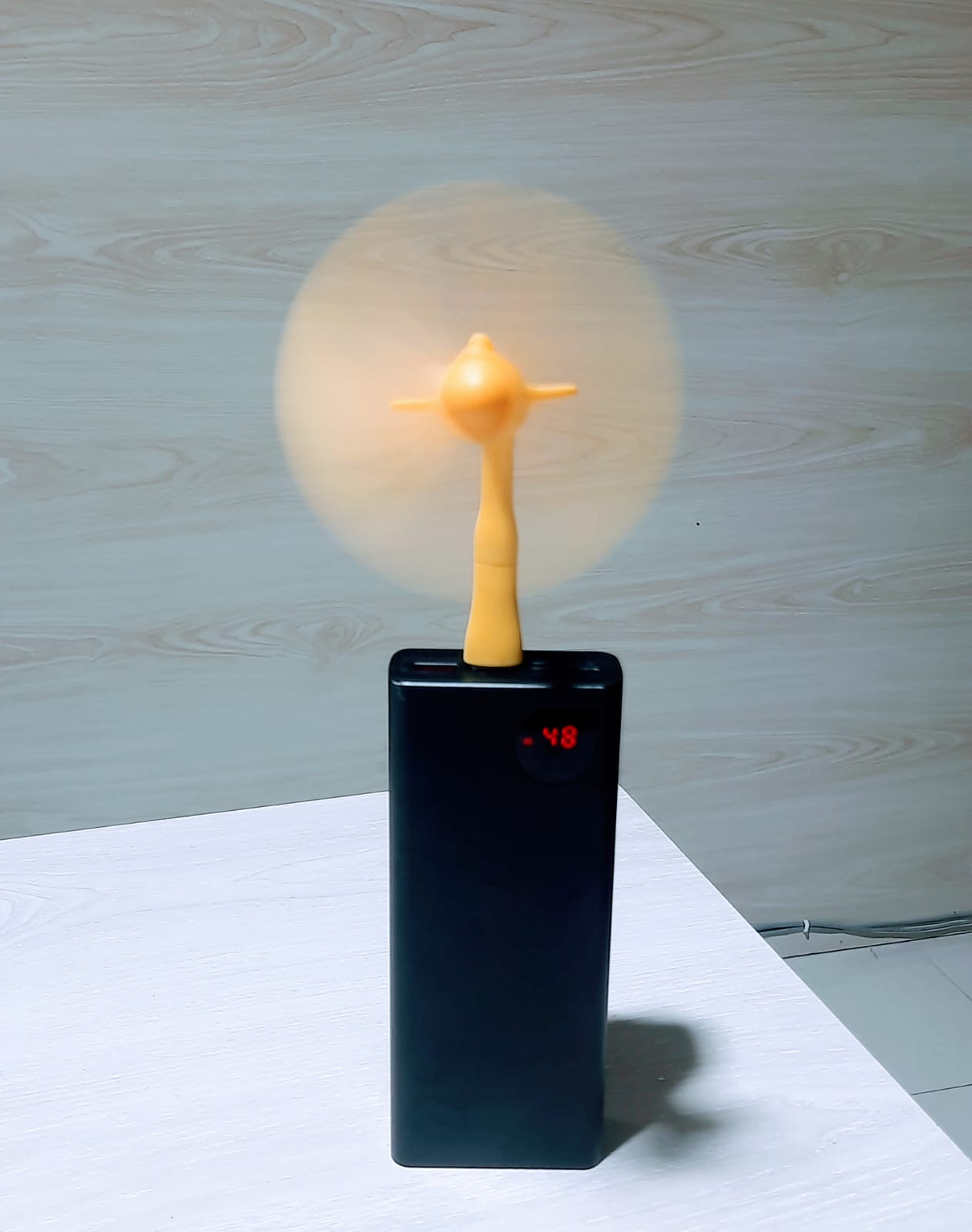 For Power Bank Notebook Computer Summer Gadget Creative USB Fan Flexible Portable Mini Fan USB LED Light Lamp. 
