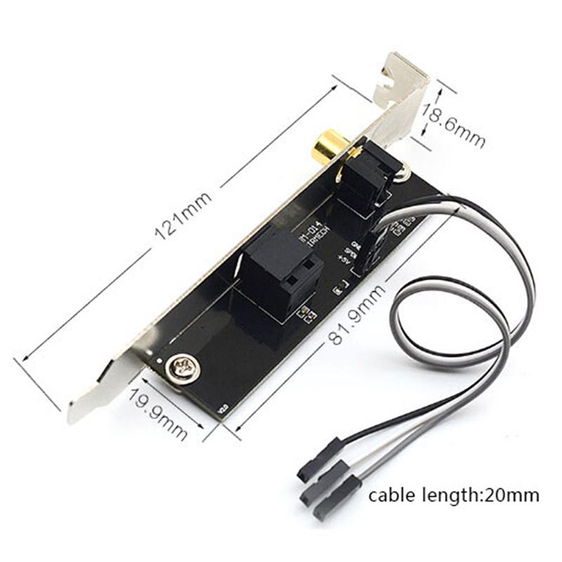SPDIF optical and RCA out plate cable bracket for asus msi gigabyte motherboard. 