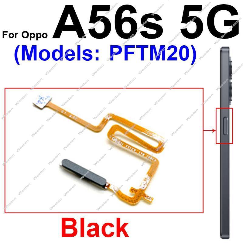 Fingerprint Sensor Flex Cable For OPPO A56 A56S A57 A57e A57S 4G 5G Touch Power Buttons Finger Print Sensor Flex Ribbon Parts. 