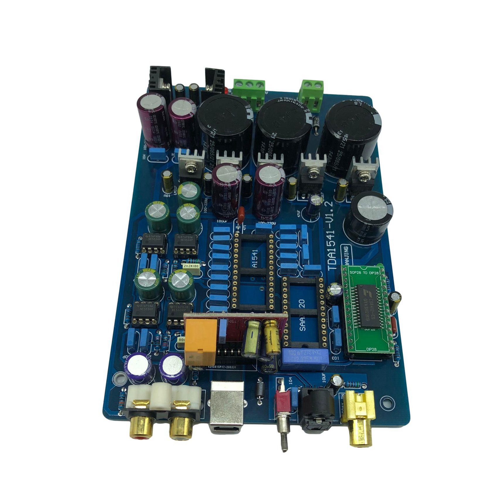 CYJ-TDA1541 Coaxial Decoder Board (Excluding TDA1541 and SAA7220 IC). 