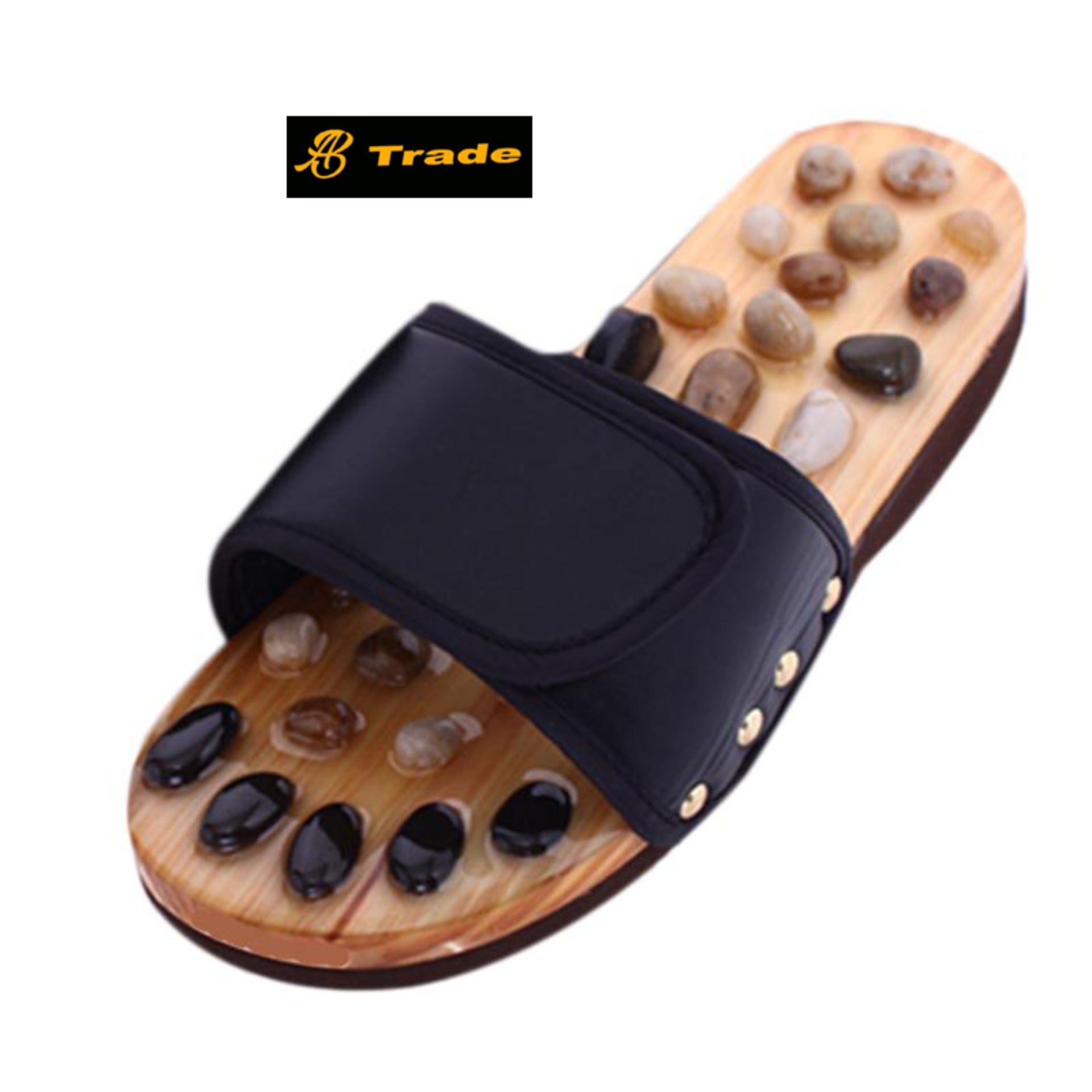 pebble stone foot massage slippers