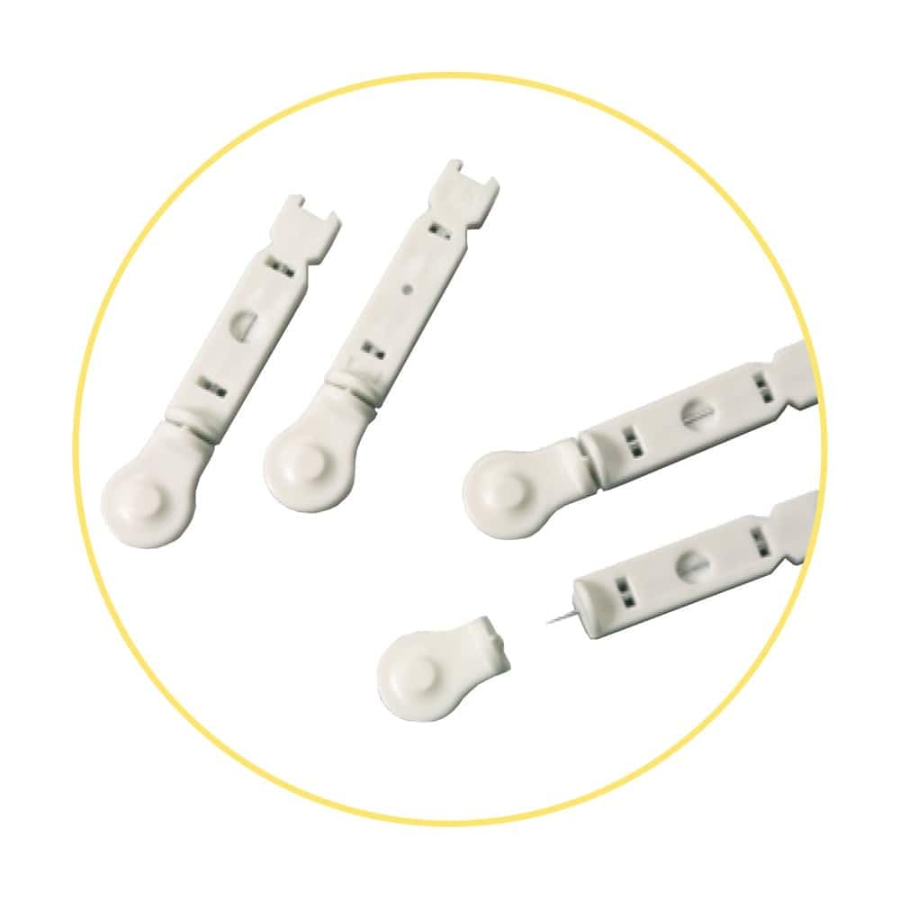 Blood Lancets 100pcs for Accu Chek Softclix Lancing Device Twist Type 30G Single Use Sterile Needle. 
