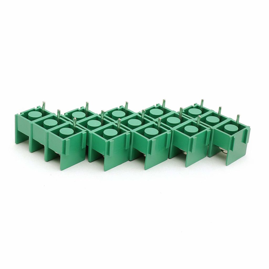 3Pcs- 3Pin 8.5mm GREEN Color 3 Pin Plug-In PCB Mount Straight Screws Terminal Block Connector 8.5mm Pitch Socket Strips For Arduino Cables Connectors Electronics Circuitry & Parts. 