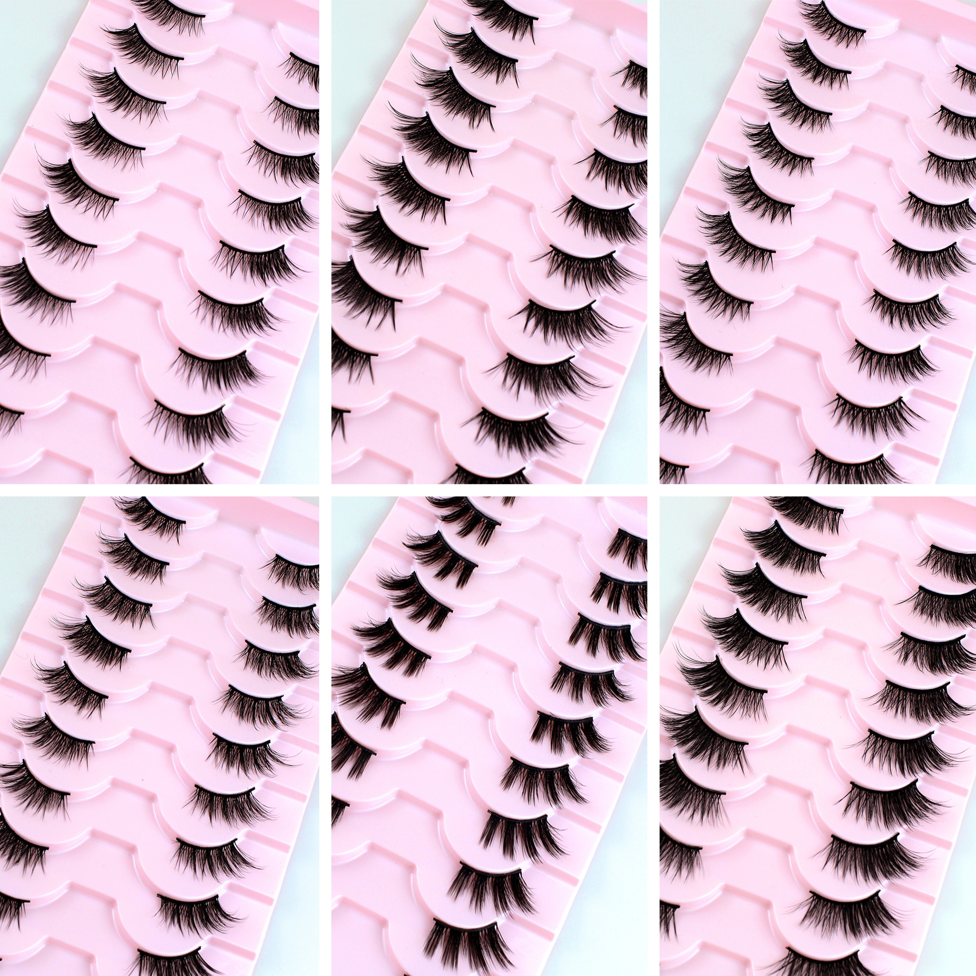 Separated False Eyelashes, 10 pairs 11mm naturally cute half-eye eyelashes, Lightweight handmade soft artificial mink eyelashes JokeT. 