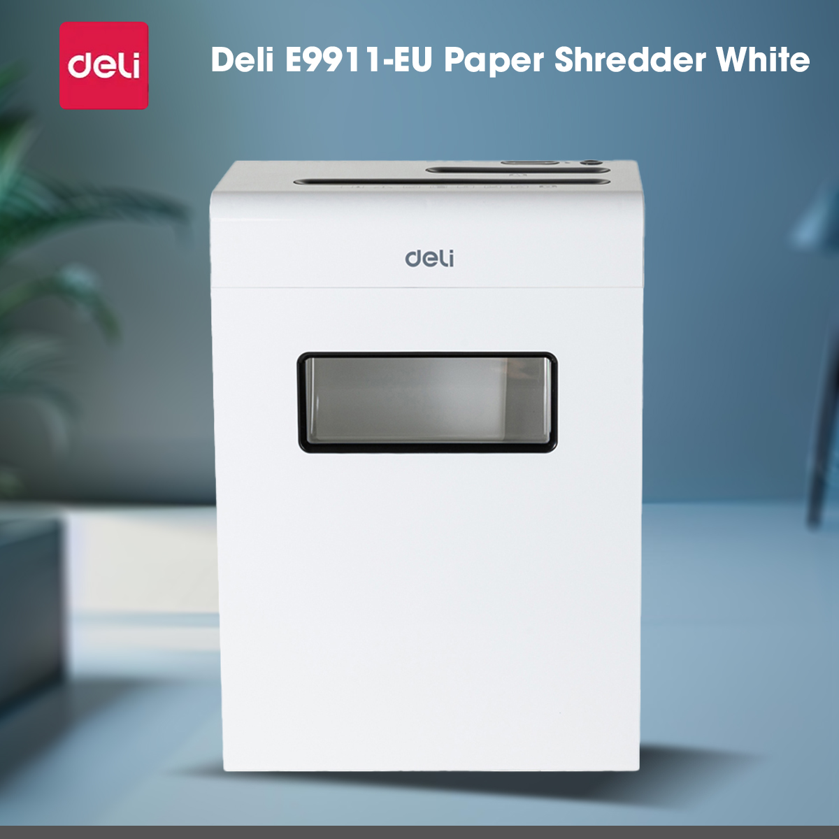 Deli	E9911-EU Paper Shredder(White). 