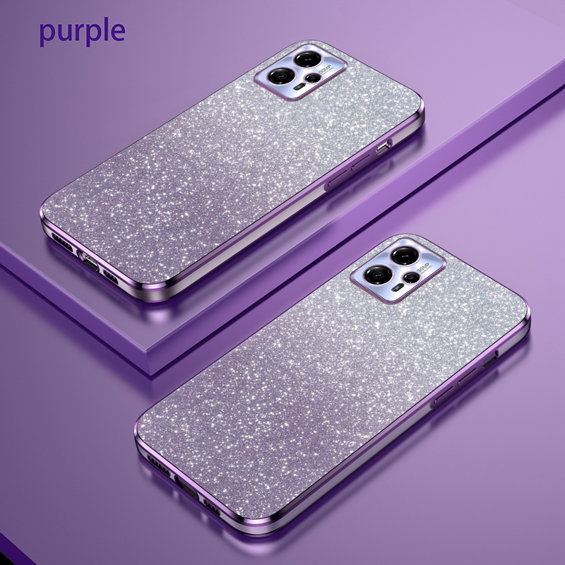 AnDyH Phone Case for Motorola Moto G13 Flash Powder Gradient Plating Casing. 