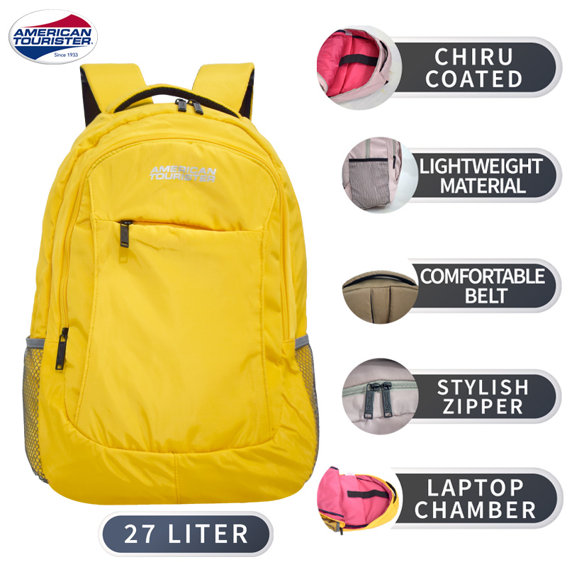 Waterproof Backpack American Tourister Yellow Backpack Waterproof