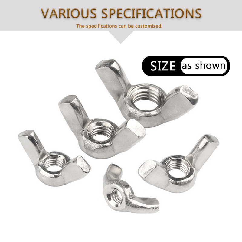 304 Stainless Steel Wing Nuts Butterfly Nut to Fit Bolts & Screws M3 M4 M5 M6 M8 M10 M12 Solid Fasteners Nuts. 