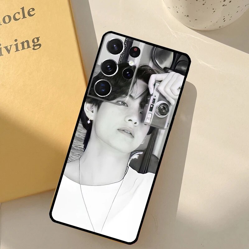 Kpop Kim Taehyung V Case For Samsung Galaxy S21 S22 Ultra S20 FE S8 S9 S10 Note 10 Plus Note 20 Ultra Cover. 