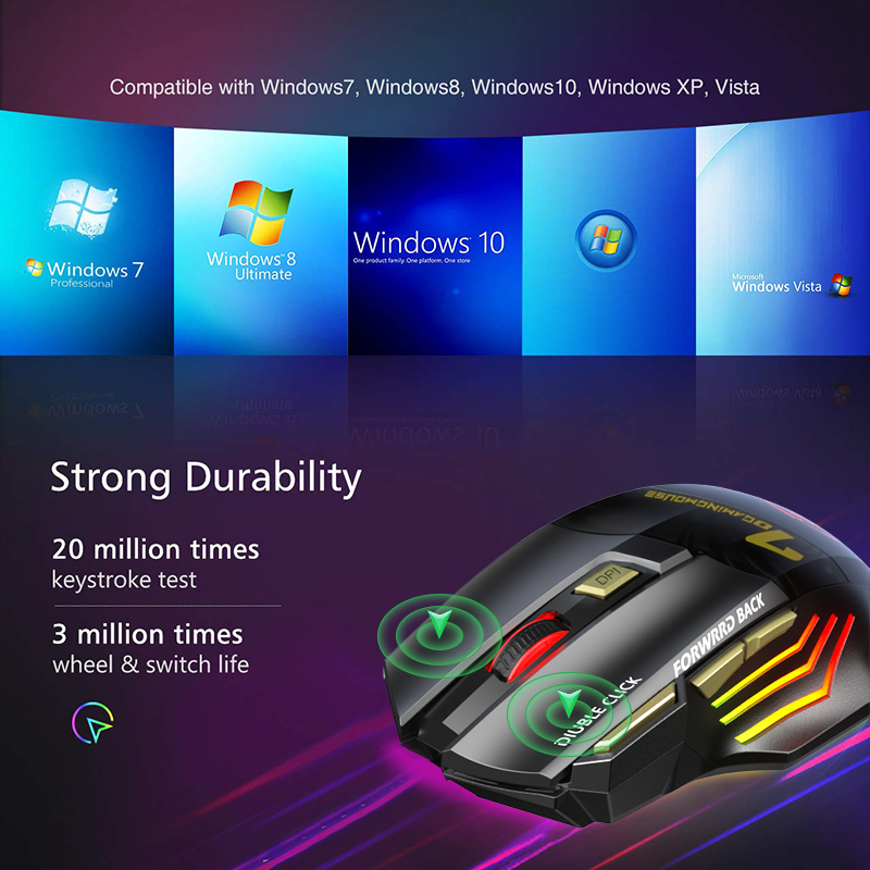 Laptop mouse, suitable for light RGB mute mark computer ergonomic rechargeable wireless mouse Bluetooth game mouse Cheng Xue Maoz with back. 