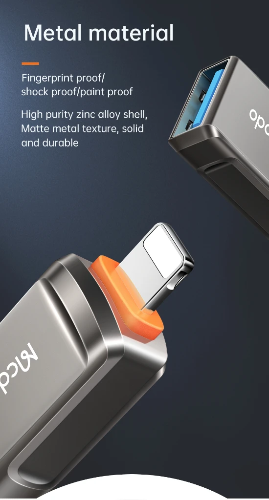 MCDODO USB-A 3.0 to Type-C Fast Transmission OTG Adapter for ,mcbook,i-pad.other Type Divice Dark Grey. 