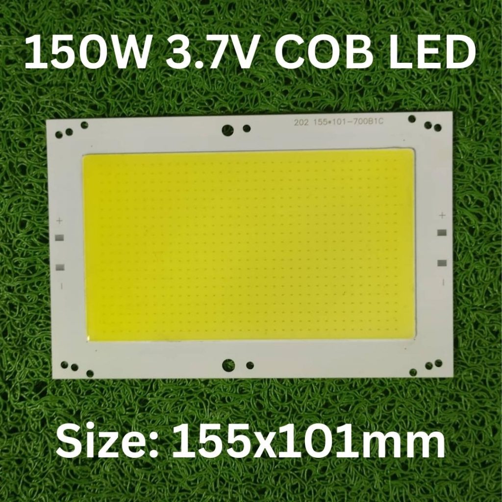 150W COB WHITE Color 150W 3.7V Size 155x101mm COB SMD LED Light Chip White COB LED Light 3.7V COB LED Light 150W COB Light COB LED Chip 3.7V COB LED Chip 150W Light Bulbs. 