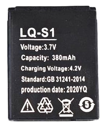 4pcs LQ-S1 LQS1 Smart Watch Battery 380mA 3.7V Lithium Rechargeable Battery For SmartWatch A1 QW09 KSW-S6 RYX-NX9. 