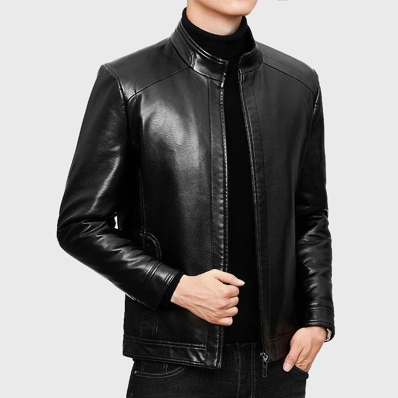 Erkekler moda ince deri ceket Streetwear rahat Blazer ceketler erkek giyim erkekler deri takım ceket erkekler Slim Fit Blazer ceket. 