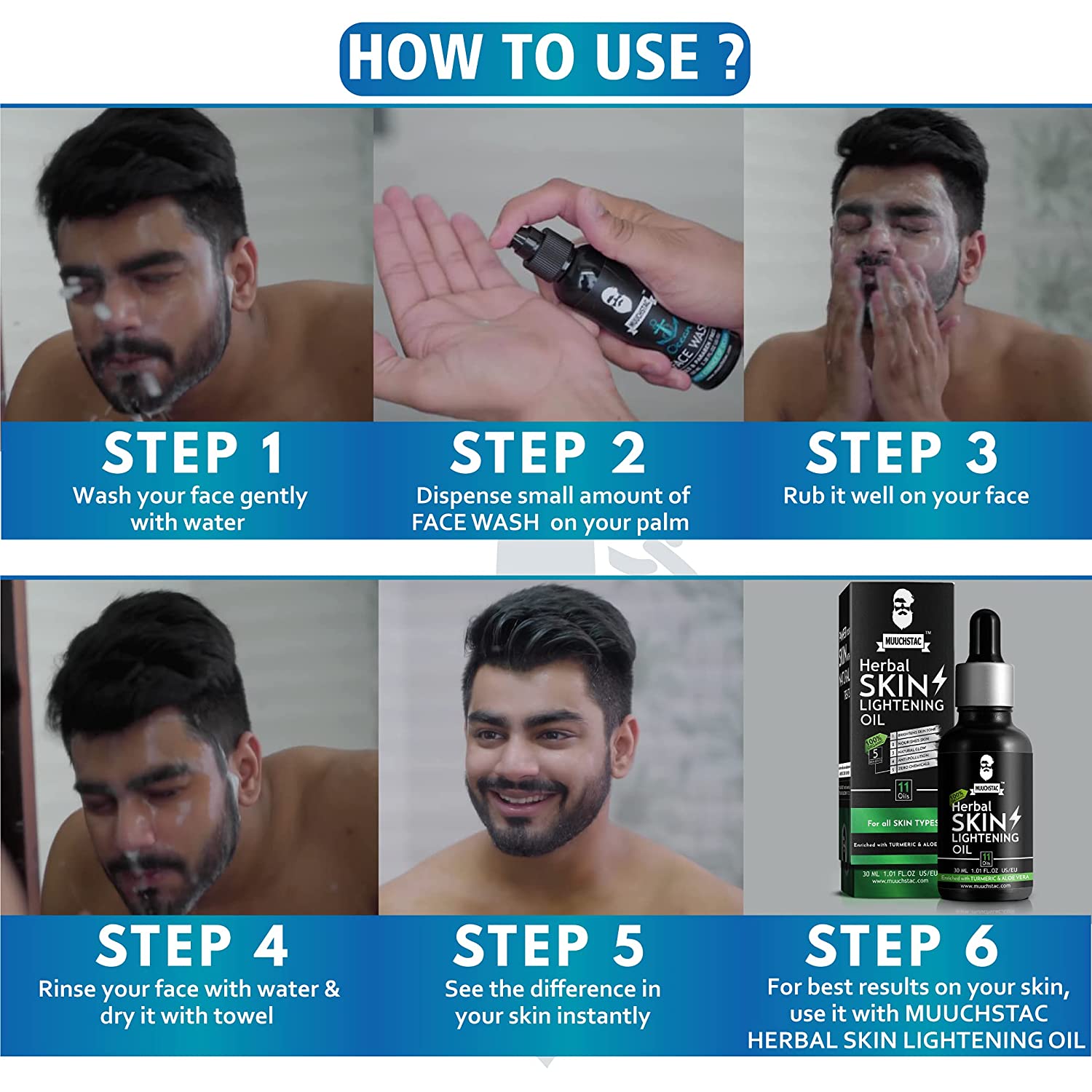 Muuchstac Ocean Face Wash with 2 company card made in india. 