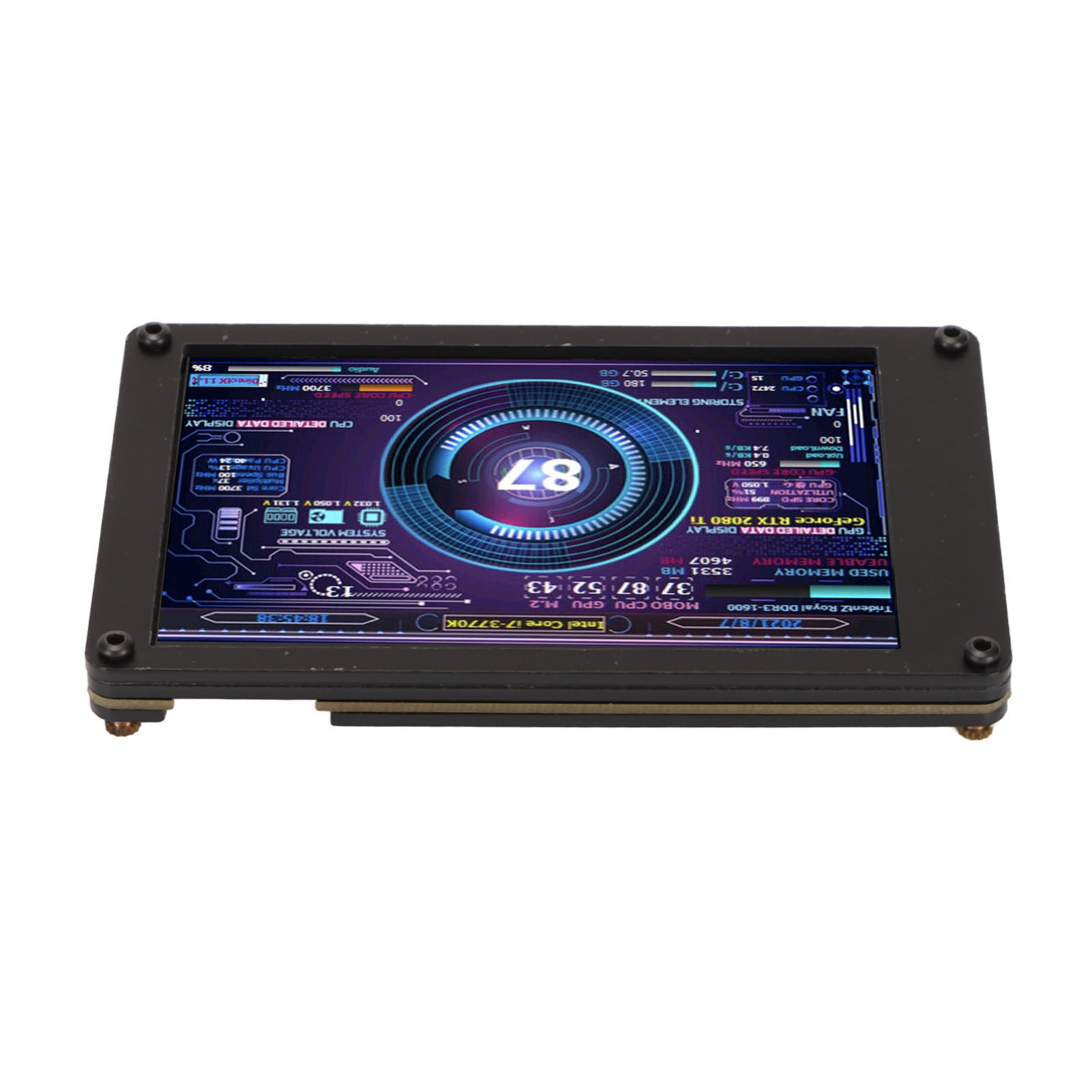 PC Temperature Display, Customizable Layout 3.5 Inch Computer Temp Monitor for Desktop. 