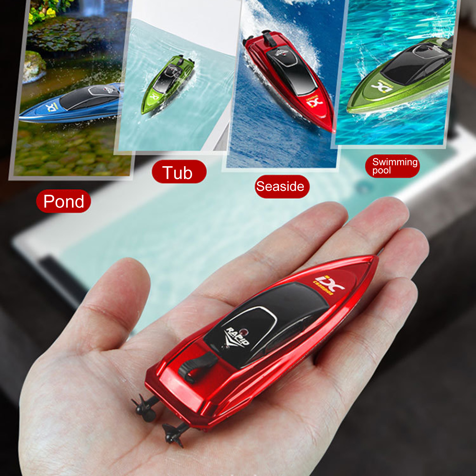 Hovercraft Toy Simulation Electric Remote Control Yacht Model Racing Speedboat. 