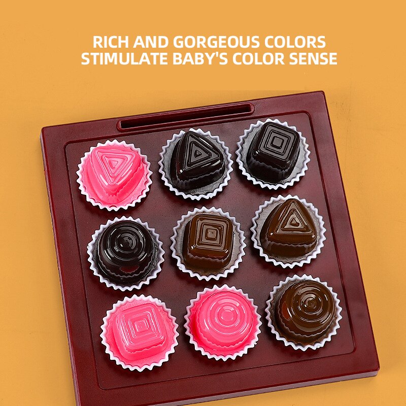 Children chocolate puzzle game chess intelligence chocolate puzzle parent-child interactive board game early education toy. 