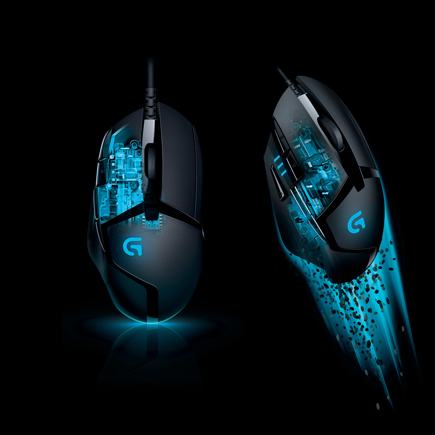 Logitech G402 Hyperion Fury Wired Gaming Mouse, 4,000 DPI, Lightweight, 8 Programmable Buttons, Compatible with PC / Mac - Black. 