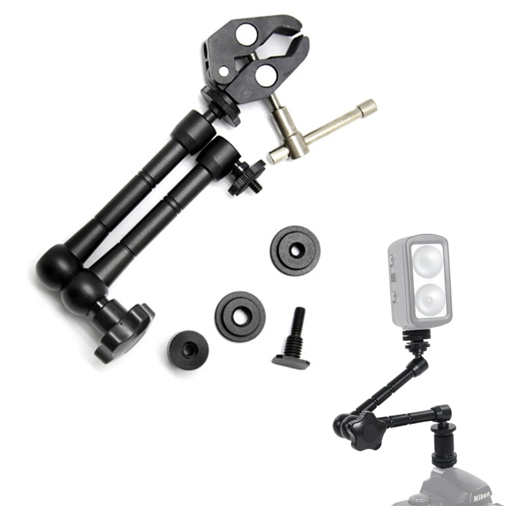 7"/11" Adjustable Friction Articulating Magic Arm & Super Clamp For Viltrox Monitor DC-70EX DC-90HD LED Light L132T L116T L162T. 