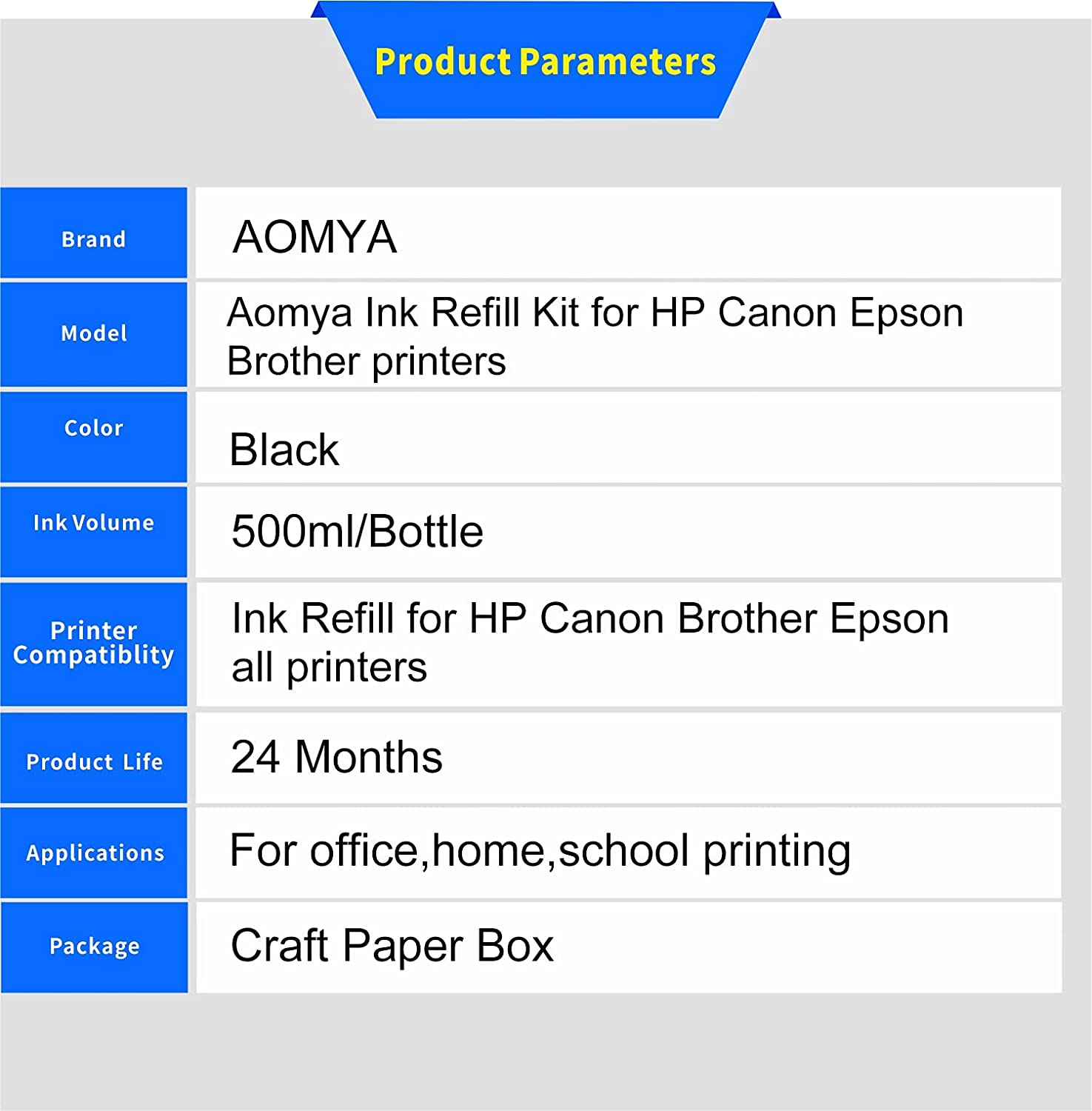 Kit Ricarica Inchiostro Aomya 500ml Universal - CISS System, Per HP, Canon, Epson, Brother, Lexmark - Foto 11