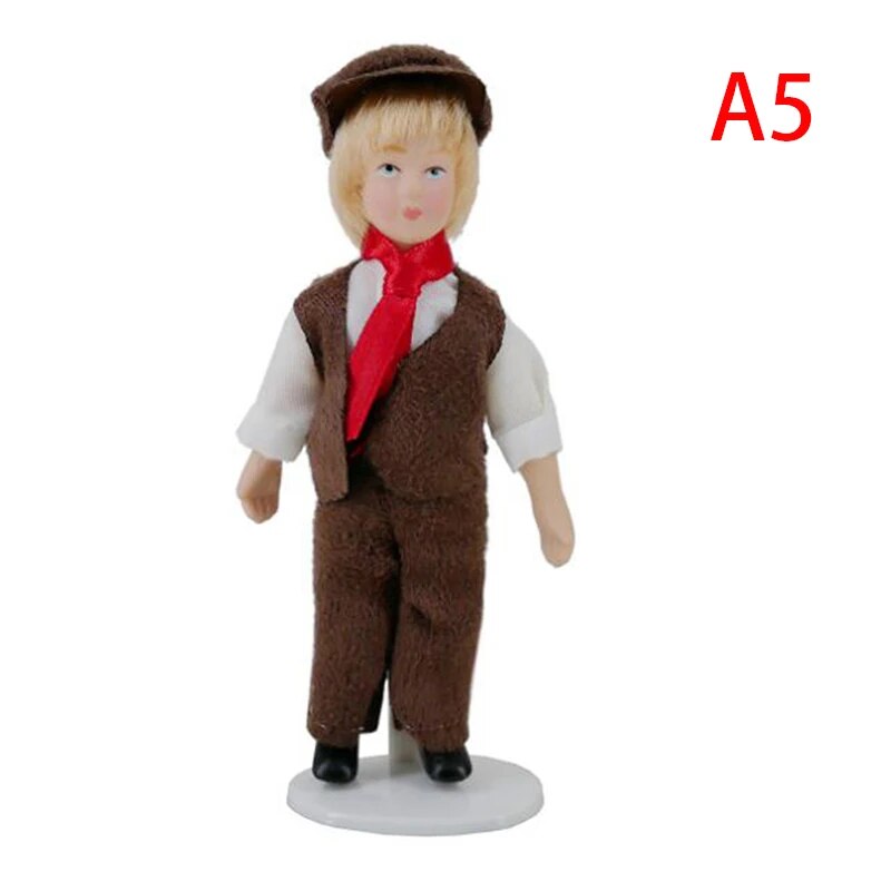 【The road to happiness Store】1:12 Dollhouse beautiful Miniature Porcelain Little Pretty Boys. 
