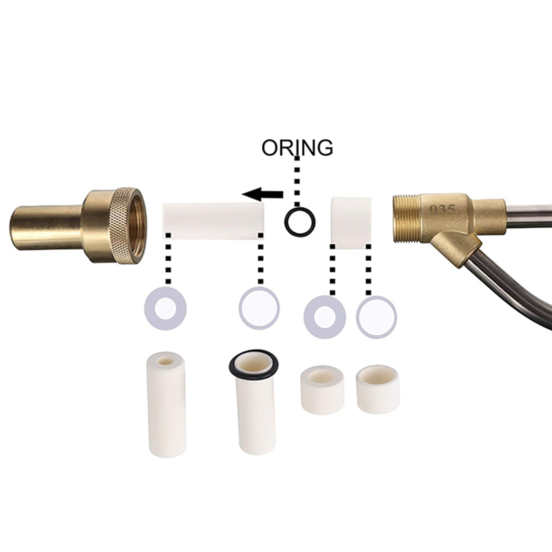12x Pressure Washer Sandblasting Nozzle Tip, Replacement Wet Sandblaster Attachment, 5000 PSI. 