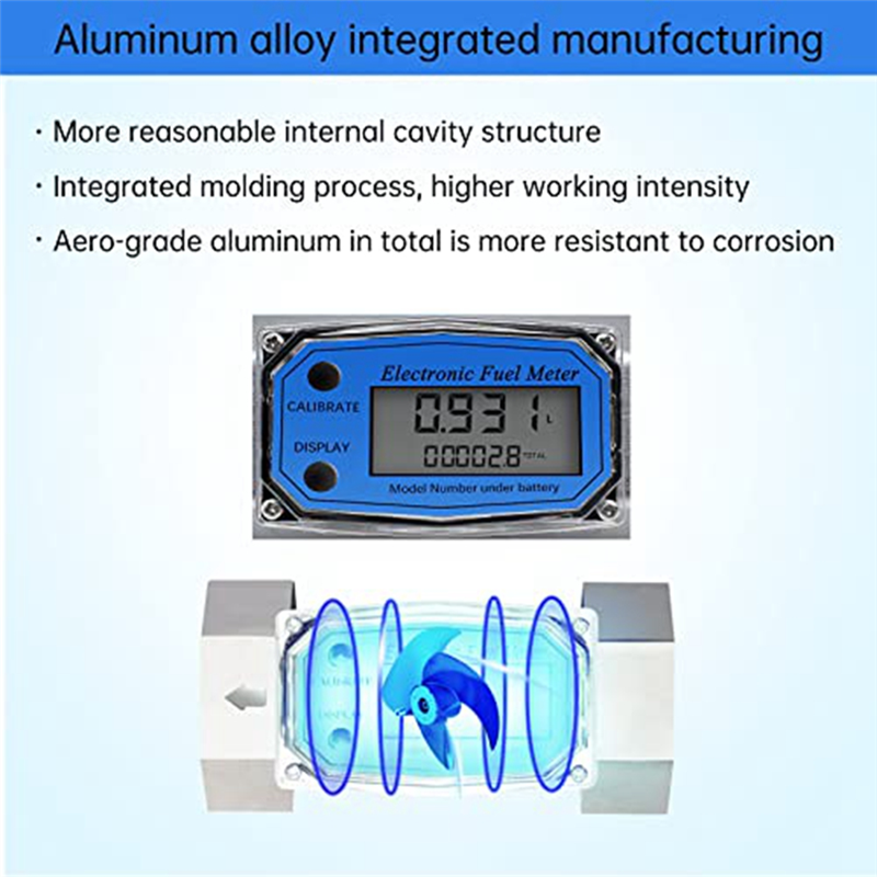 Fuel Flowmeter Water Flow Meter Accuracy Flow Meter for Measure of Water Crude Oil, Methanol Gasoline Liquid Flow. 