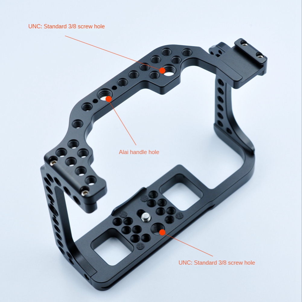 Camera Cage for Canon EOS R Feature with 1/4 3/8 Thread Holes. 