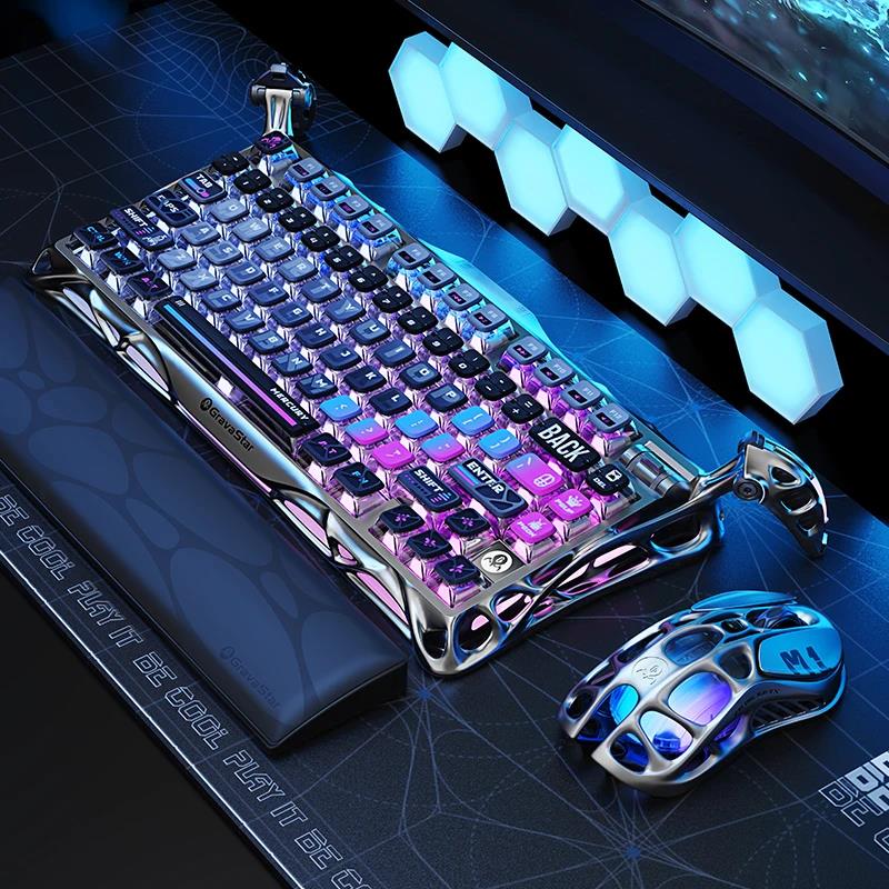 Gravastar 75 K1Pro Mechanical Keyboard K1 Pro Aluminium Alloy Tri Mode Wireless Customized Gaming Keyboard RGB Esports Cyberpunk. 