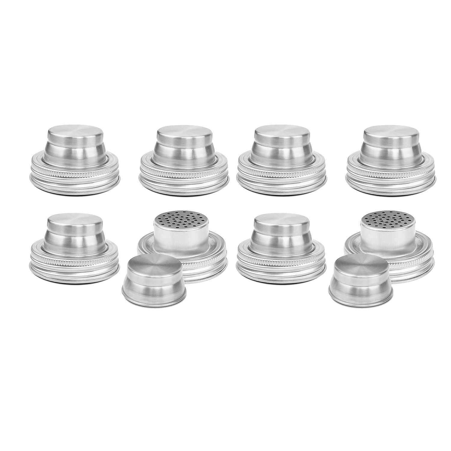 8 Packs Mason Jar Shaker Lids, Shaker Top for Regular Mason Jar, Shaker Lids for Mini Mason Jars. 