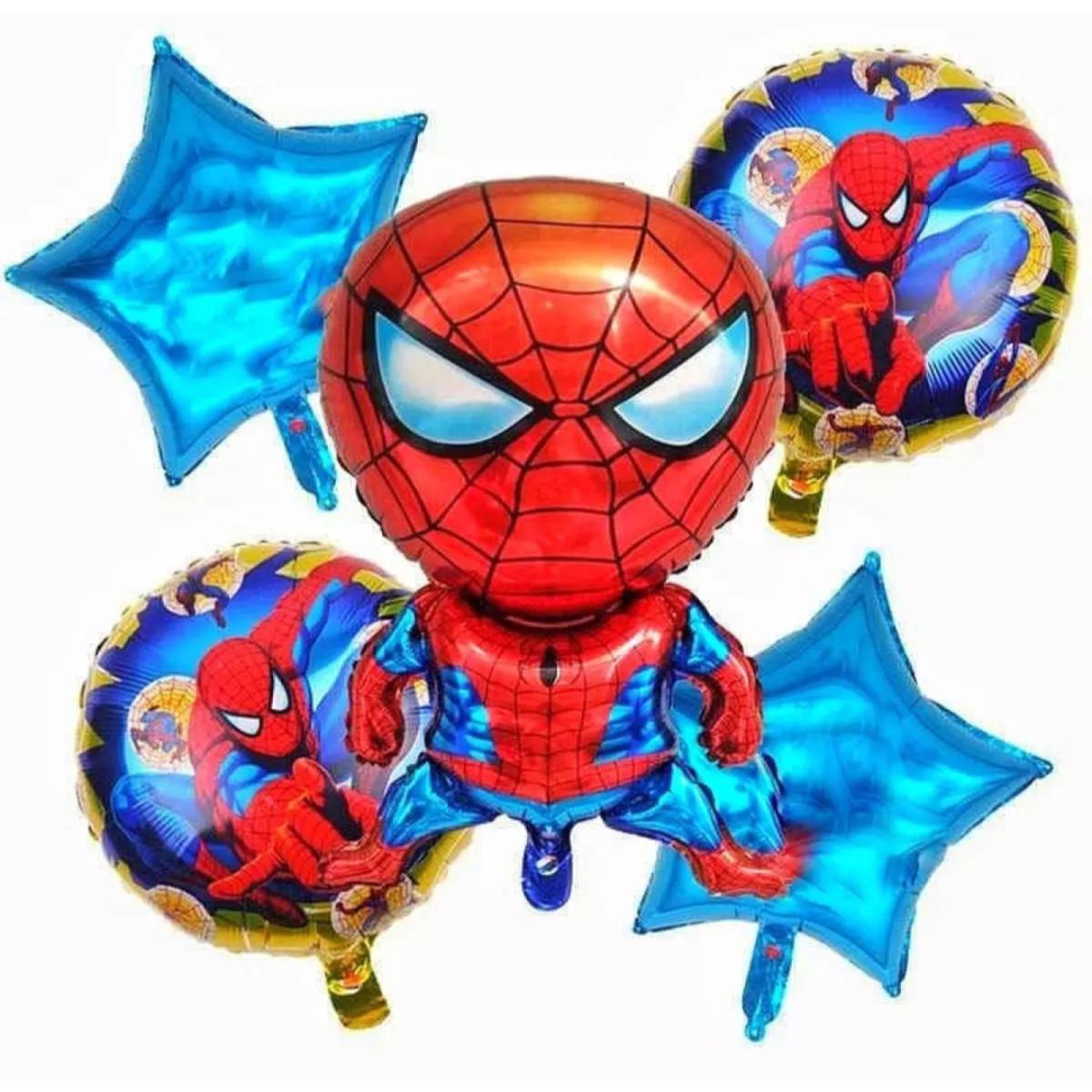 Spiderman foil balloon set/character set balloon/Spiderman Character Foil Balloon Set Party Decorations 5 in 1 Avengers Super Heroe