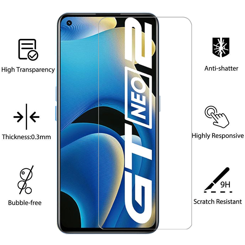 GT NeRealme Screen Protector on Tempered Glass Me o2 Realmegt Neo 2 5G Mobile Film Glas Realmi Relme Real Realme GT Neo2 Protection. 