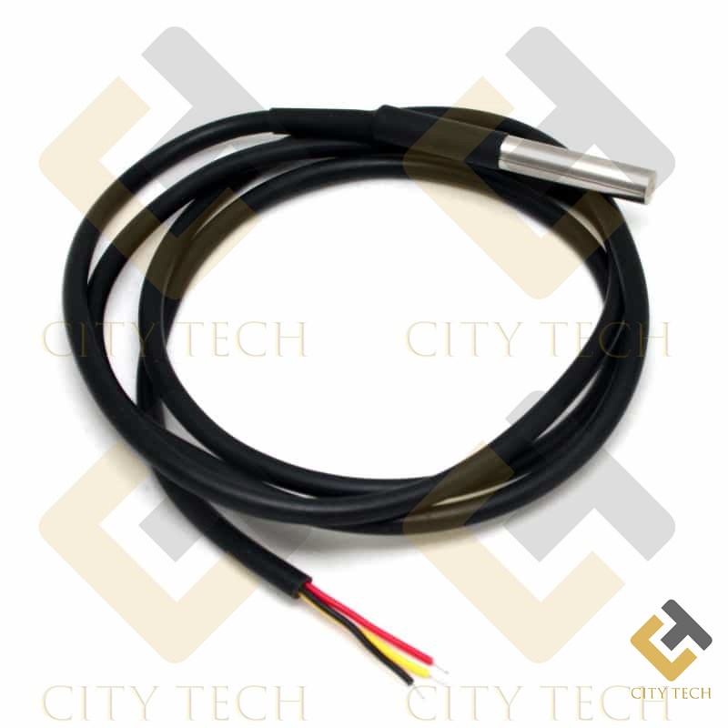 3 Wire DS18B20 Waterproof Digital Temperature Temp Sensor Probe 1M Stainless Steel Package Waterproof DS18B20 Temperature Sensor Probe For Arduino Raspberry Pi. 