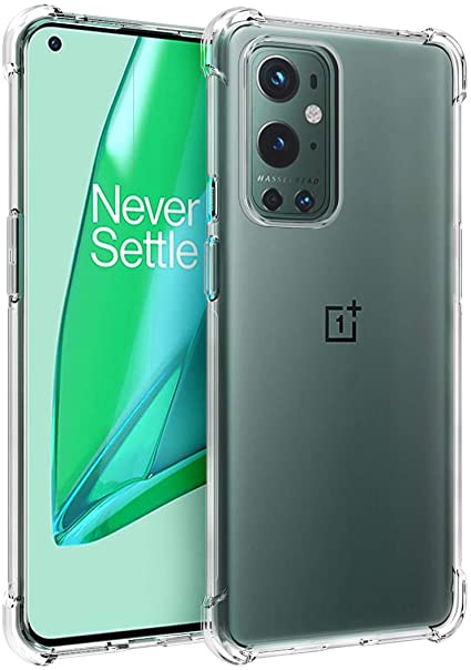 OnePlus 9 Pro Transparent 6D Crystal Silicone Case - Anti-Shock Clear Cover. 