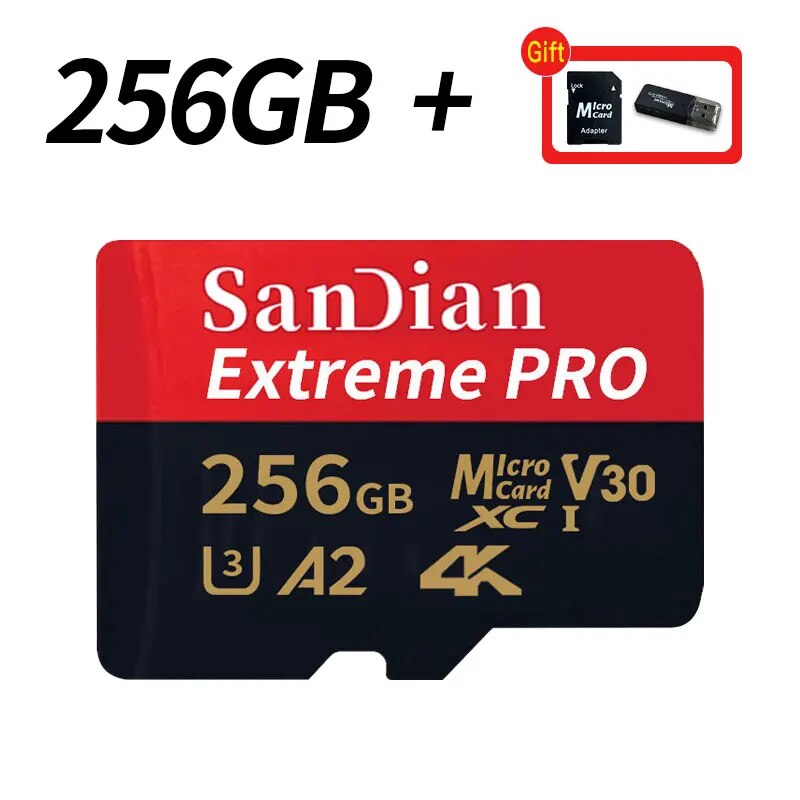 【Ready Stock+FREE Shipping+COD】100% Original 1TB 30MB/s A2 Memory Cards camera SD card 128GB 256GB Micro card Class 10 512GB flashcard Micro TF/SD Card. 