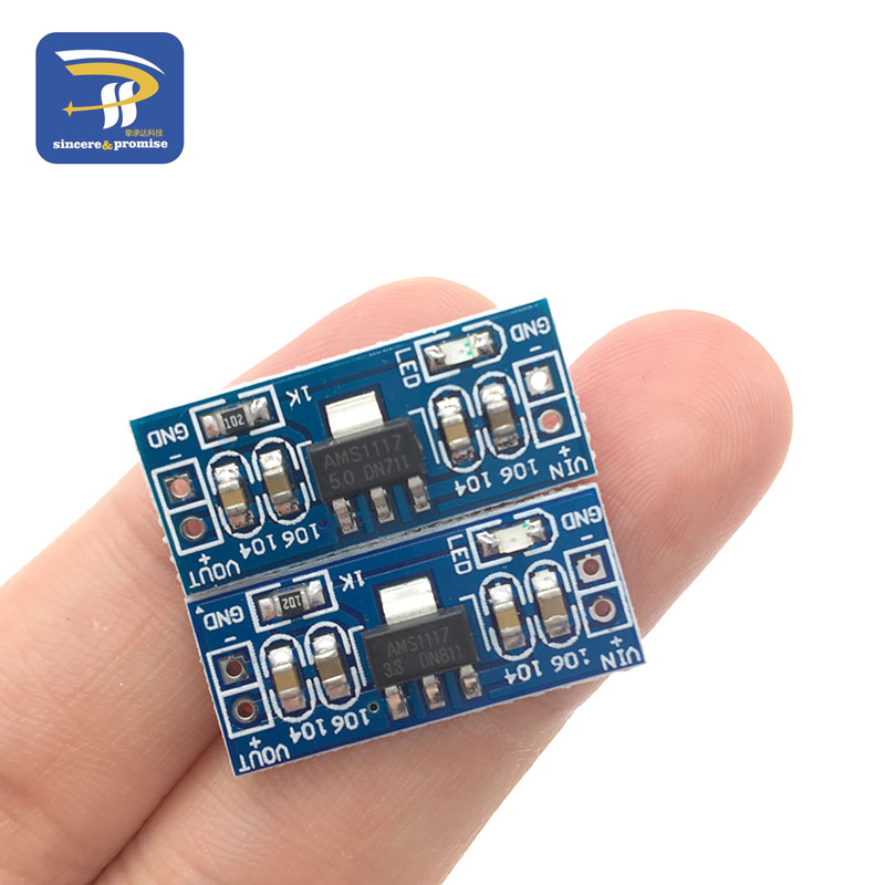 【WSJJ Store】1pcs MINI 1117 5V to 3.3V For DC-DC Step-Down Supply Buck AMS1117 LDO 800MA AMS1117-3.3V/5.0v. 