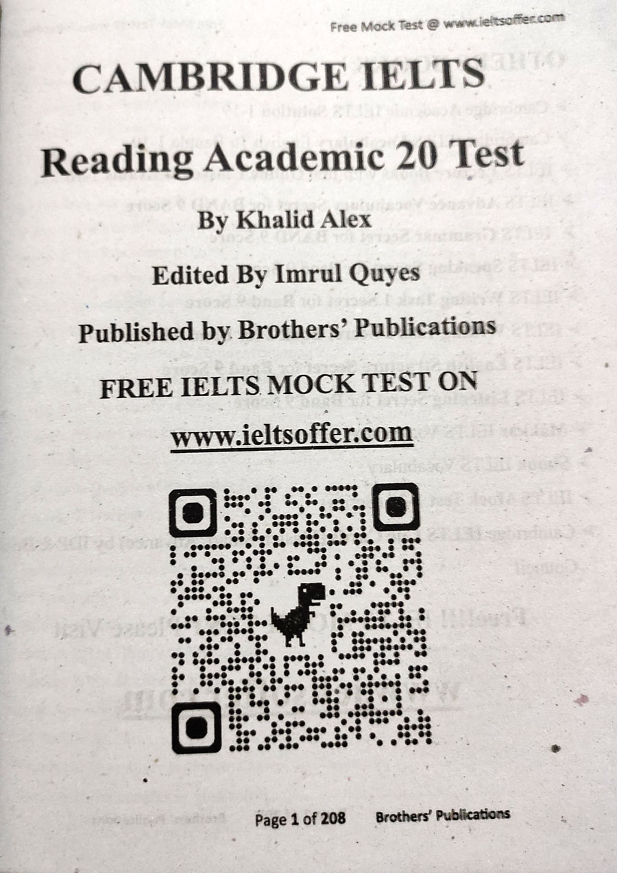 Cambridge IELTS Academic Reading 20 Tests. 