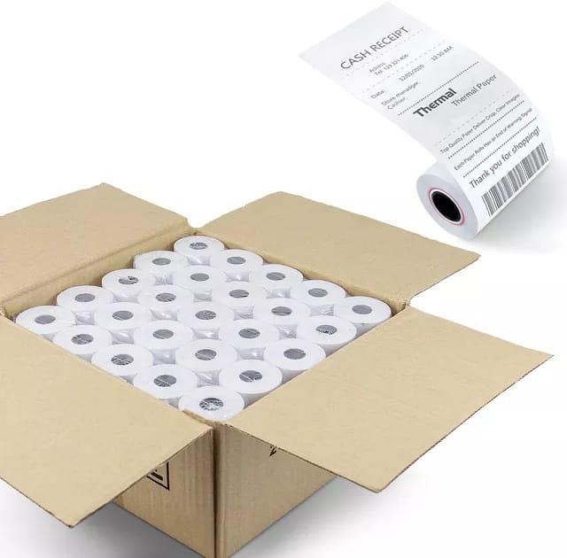 10Rolls (57x40mm) Thermal Paper Rolls for 2-Inch width (58mm) POS and Receipt Printers – Durable, High-Quality, Fade-Resistant for Clear, Long-Lasting Prints. 