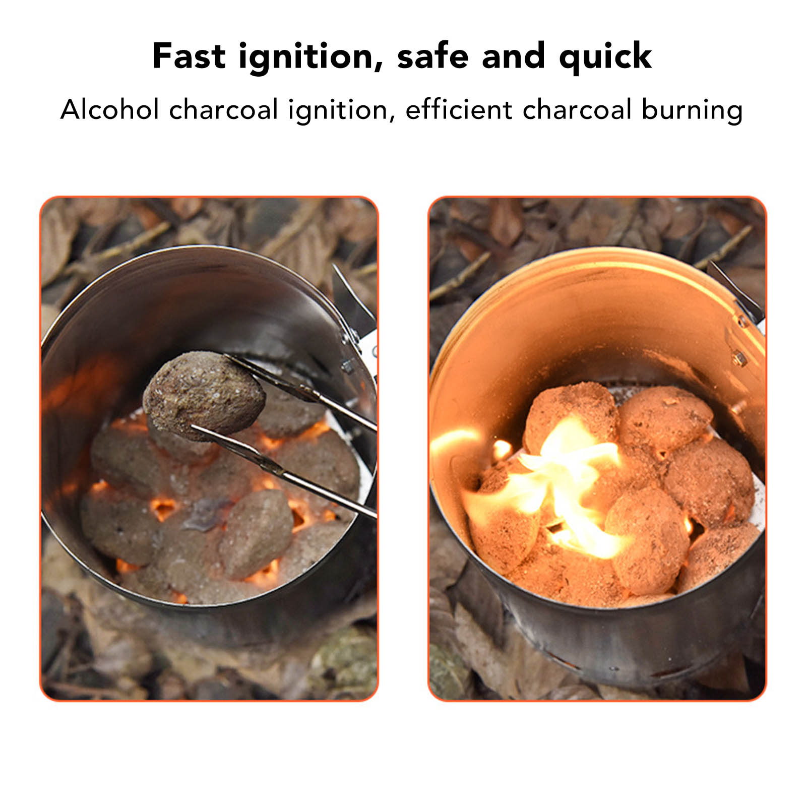 Barbecue Chimney Starter Professional Grill Chimney Starter Round with Quick Release Trigger for BBQ for Picnic. 