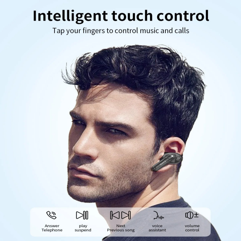 DUOPUNI bluetooth earphone True dual dynamic circle digital display stereo wireless TWS earbuds 5.3 with charging compartment in-ear binaural sports. 